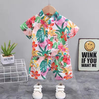 Thumbnail for Mini Fashion - Frisk og munter - Blomstret guttesett