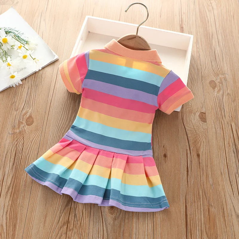 RainbowBabe – Frisk & fargerik – Polo-kjole til barn