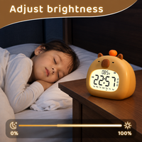 Thumbnail for CappyClock – Søt og multifunksjonell – digital vekkerklokke for barn med nattlampe