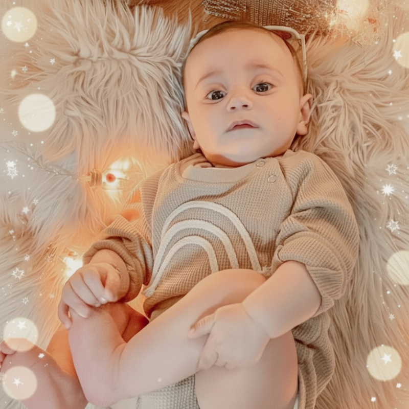 SnuggleHue – Myk og behagelig – Regnbue-body til baby
