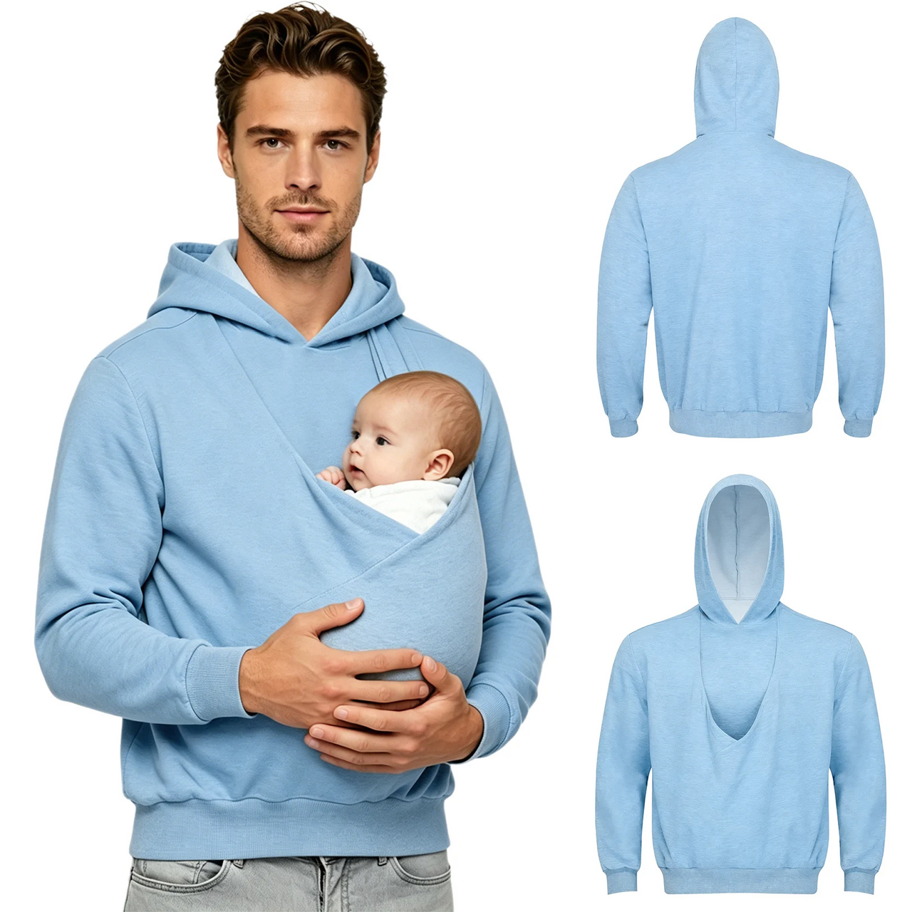 CuddleDad – Komfortabel og praktisk – Herre-hoodie med lommer
