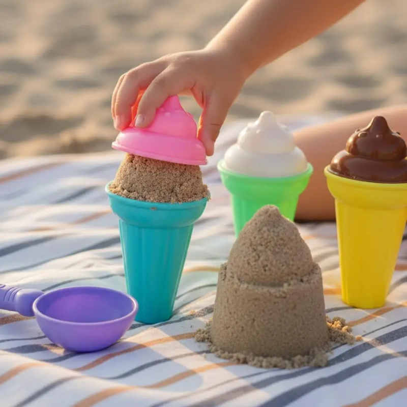 BeachFun – Sandlek & Kreativitet – Strand-is-skje-lekesett