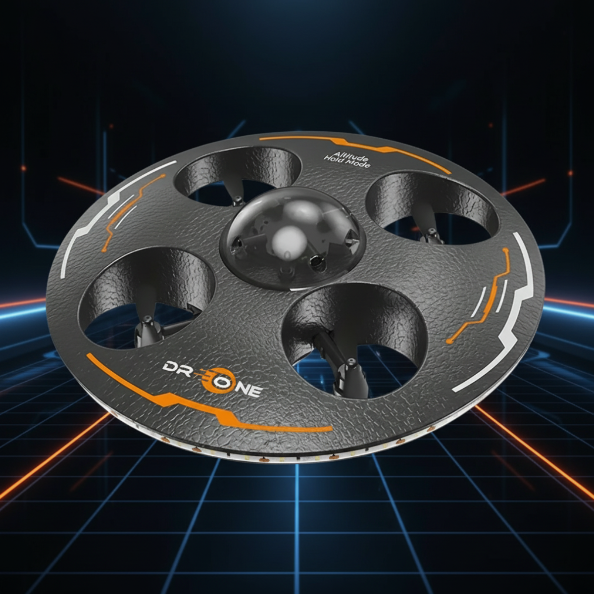 AeroQuest – LED & RC – Svevende UFO-drone
