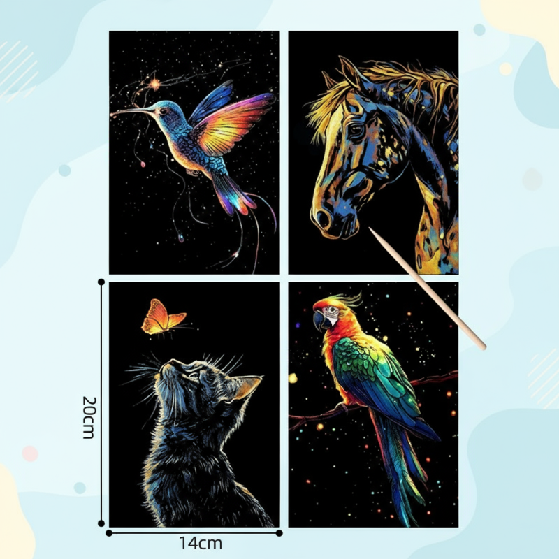 GlowArt – Glow-in-the-dark – Skrapeloddssett