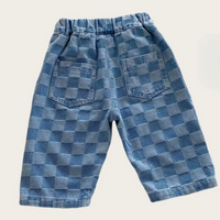 Thumbnail for DenimCheck – Komfortable og trendy – barnebukser med rutemønster