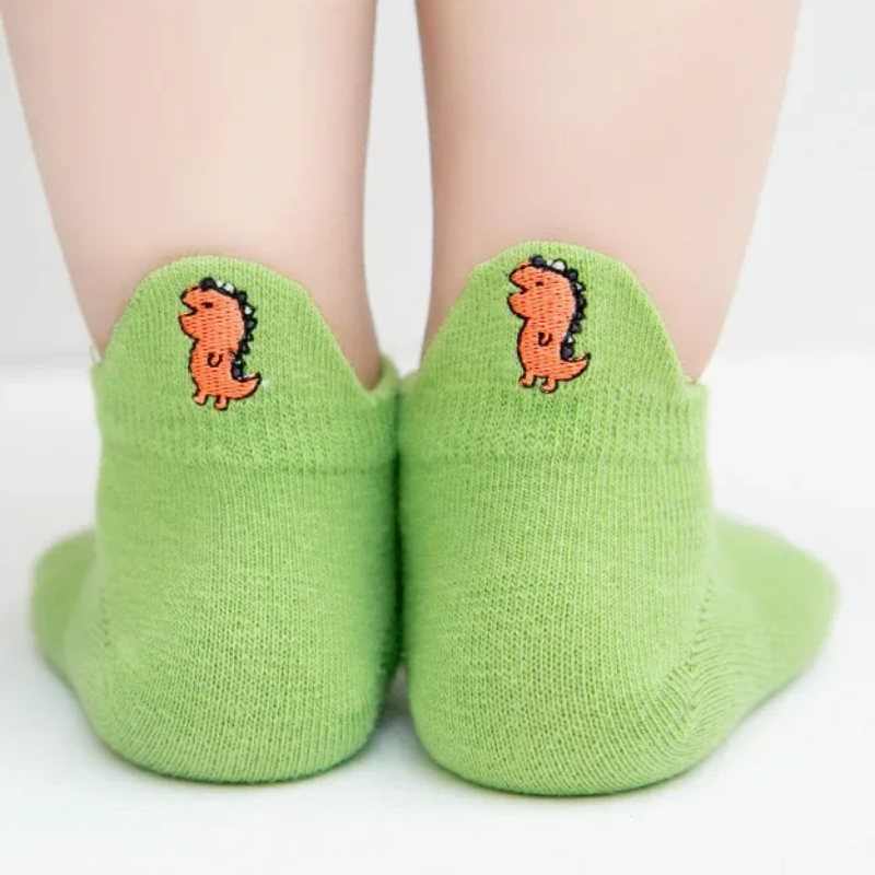 PlayfulToes – Fargerike og myke – korte barnesokker (sett med 5)