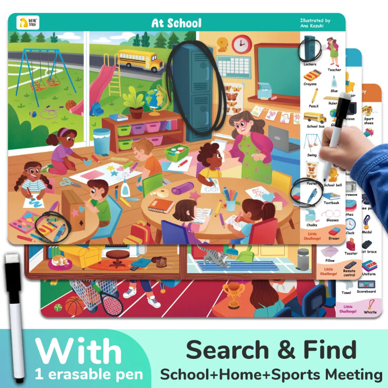Search and Find Game – Læring og lek – Aktivitetsbok