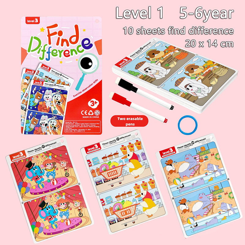 Spot the Difference Game – Konsentrasjon og læring – kortspill