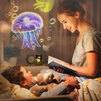 Thumbnail for CosmoGlow – Drømmende og kreativ – Galaxy Projector nattlampe med 360° rotasjon