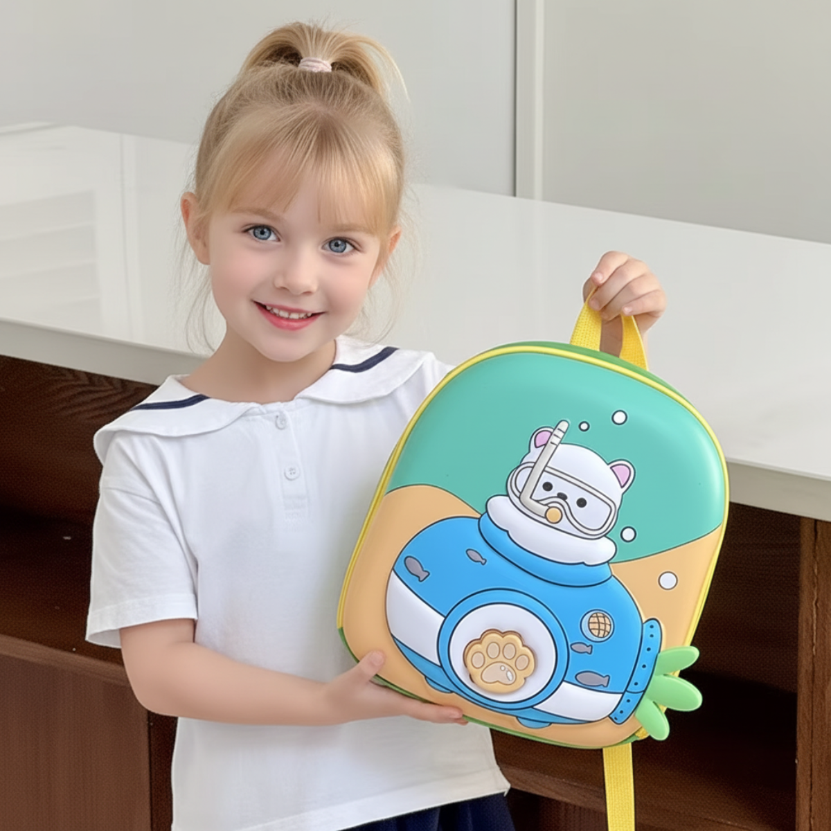 KiddoPack – Søt og praktisk – barneryggsekk med selvlysende ben