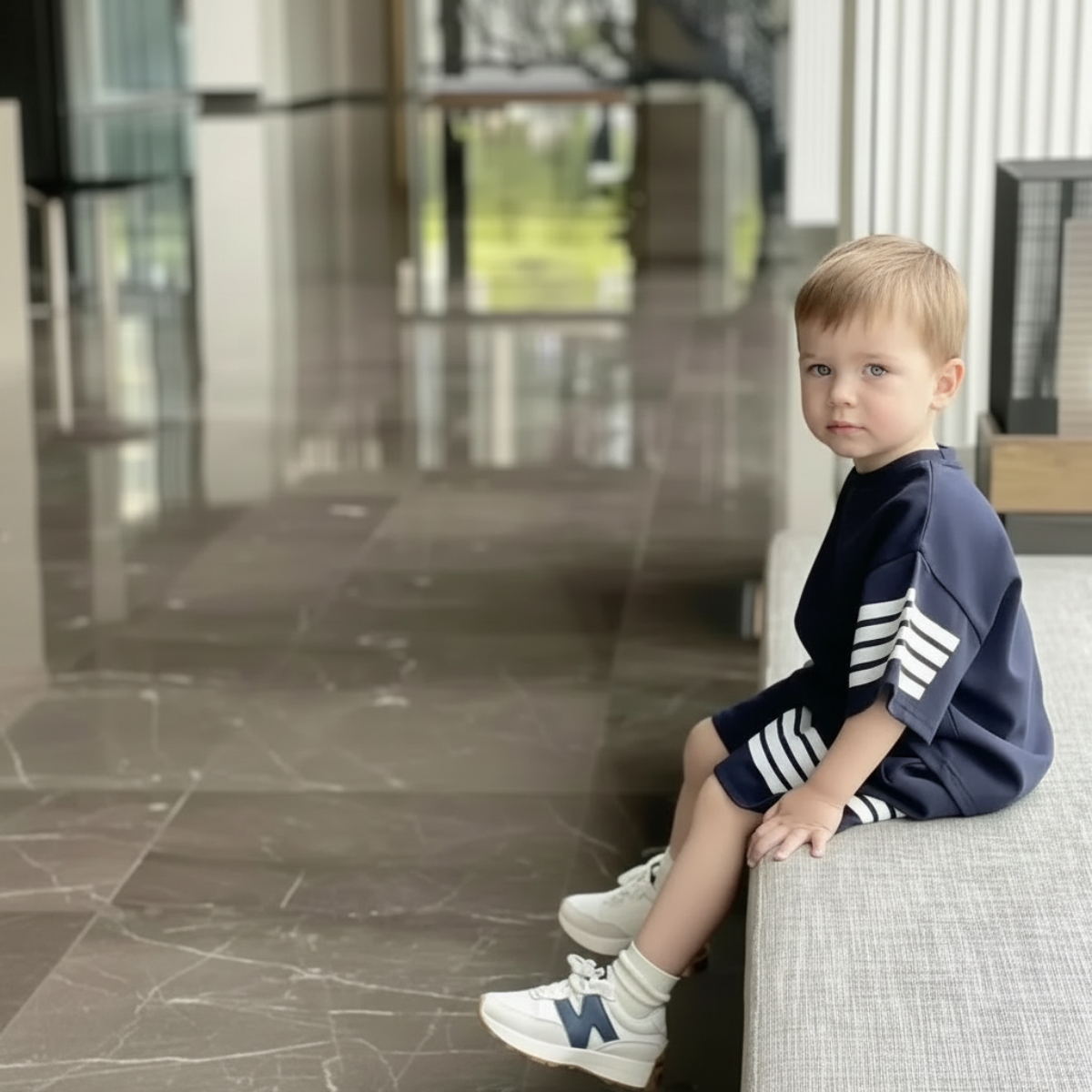 MiniSport – Sport og fritid – 2-delers sett med shorts og T-skjorte