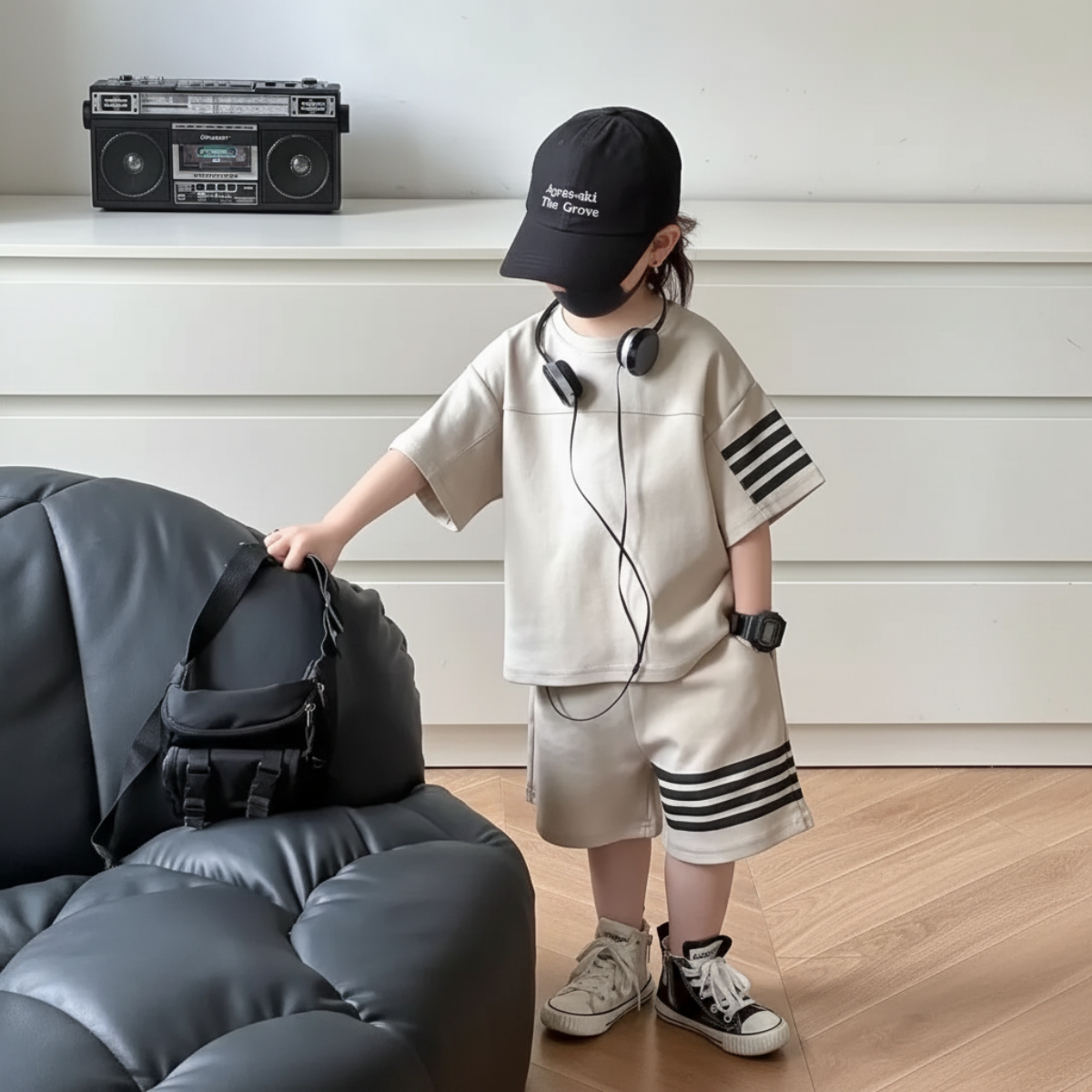 MiniSport – Sport og fritid – 2-delers sett med shorts og T-skjorte