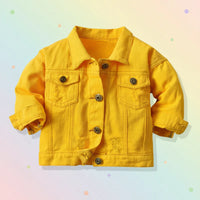 Thumbnail for Candy Color-jeansjakke – Lett denimjakke for barn