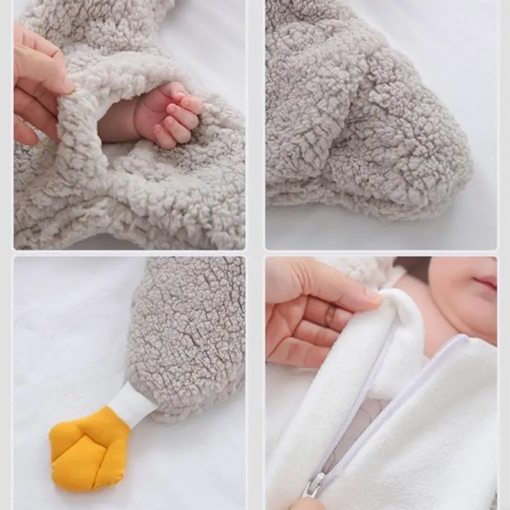 LittlePenguin – Myk og varm – Baby-pingvin-jumpsuit-sovepose
