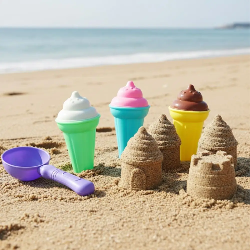 BeachFun – Sandlek & Kreativitet – Strand-is-skje-lekesett