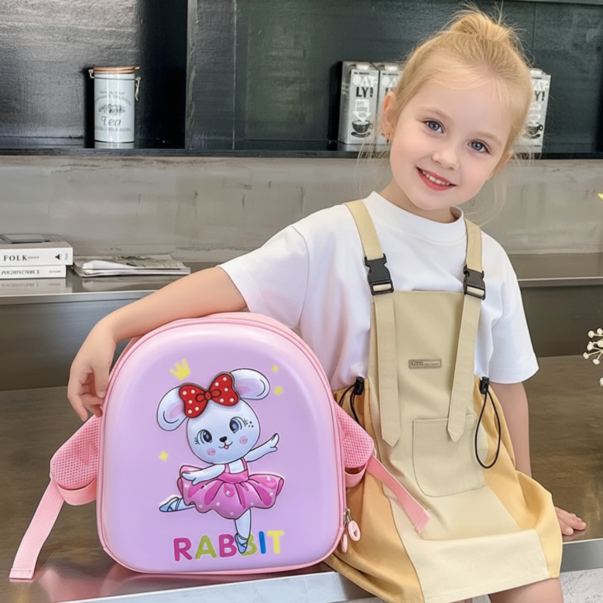 SchoolMate – Lys & romslig – Tegneserie-ryggsekk med lys og musikk