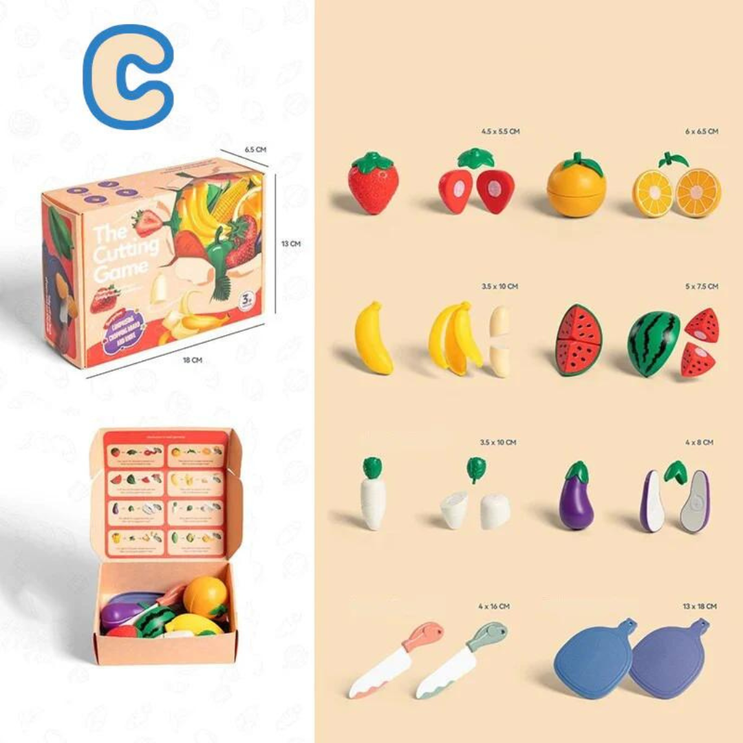 Fruitigo – Lære og leke – Montessori fruktskjæresett