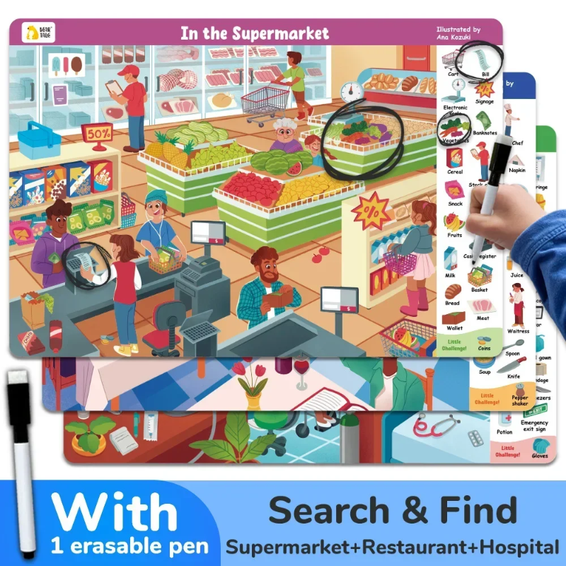 Search and Find Game – Læring og lek – Aktivitetsbok