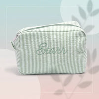 Thumbnail for Striped Name Pouch – Personlig og stilig – Sminkeveske