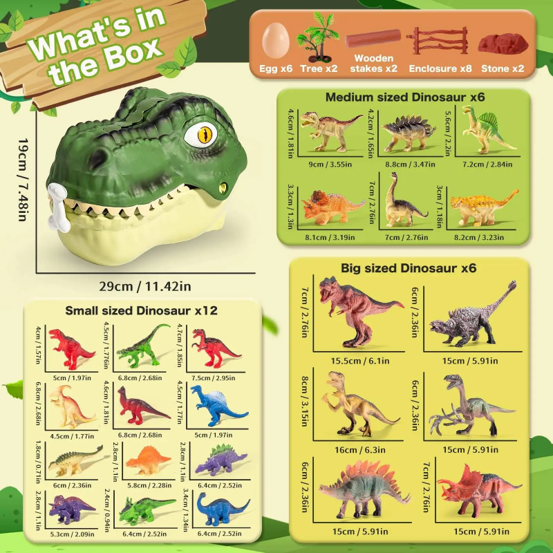 DinoWorld – Kreativt og realistisk – Dino-hode-lekesett