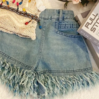 Thumbnail for MiniChic – Stilig og komfortabelt – Sett med boho-top og jeansshorts