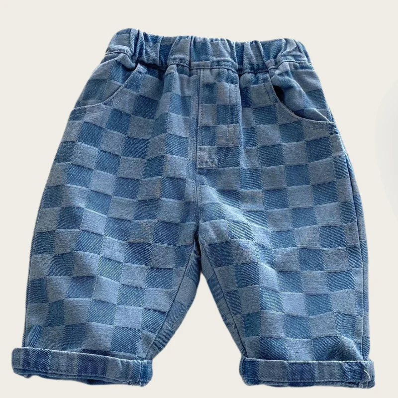 DenimCheck – Komfortable og trendy – barnebukser med rutemønster