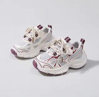 Thumbnail for Mini Fashion – Pustende og lett – Bordeaux barnesneaker