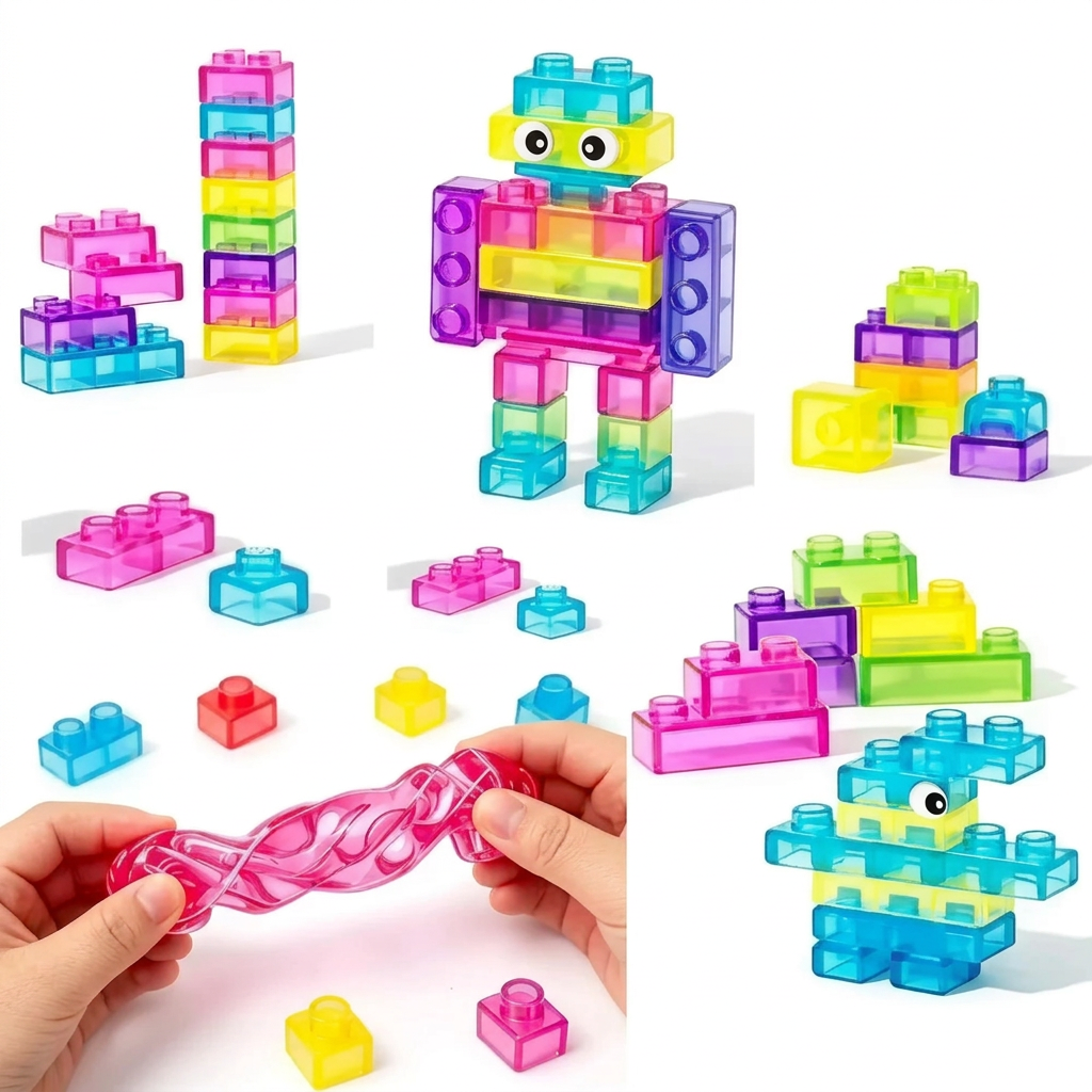 JellyBuild – Mykt & kreativt – Fleksible gelé-byggeklosser