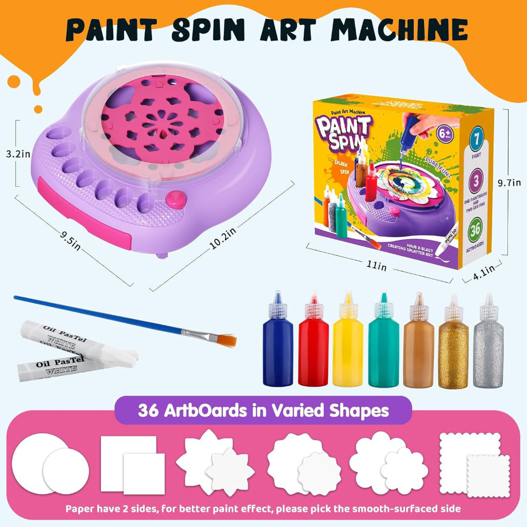 SpinArt – Kreativt og lærerikt – DIY-malingsspinnemaskin