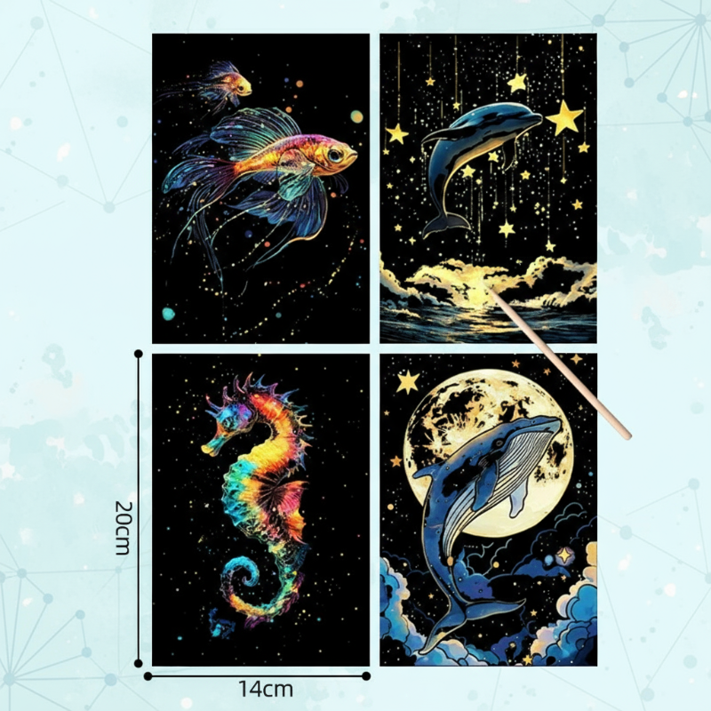 GlowArt – Glow-in-the-dark – Skrapeloddssett