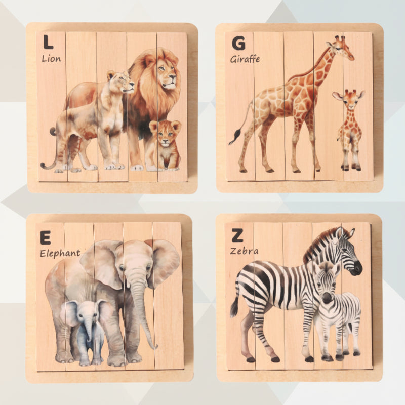 ZooStack – Tre & Interaktivt – Dyreklosser Puzzle