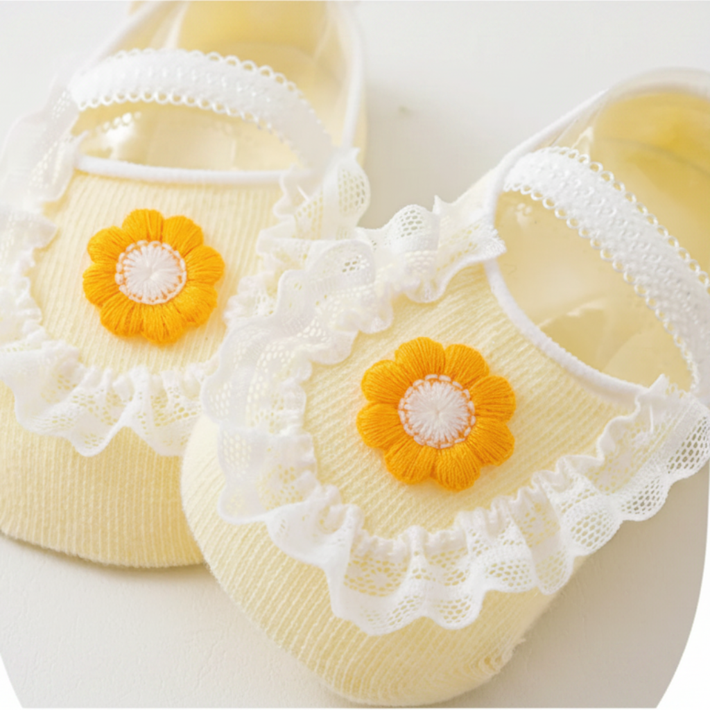 SweetFeet – Myke og søte – babysokker med blomster og blonder