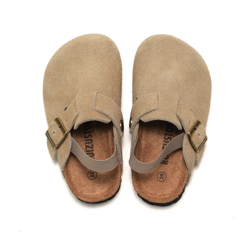 LittleWalk – Komfortable og trendy – sandaler i semsket skinn