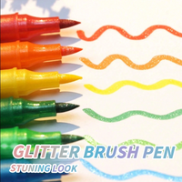 Thumbnail for ArtShine – Fargerikt og glitrende – Sett med dobbeltsidige glitter- og selvlysende tusjer