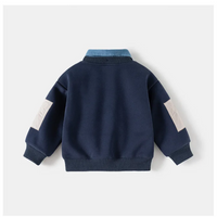 Thumbnail for CoolJunior – Varm og stilig – Guttetrøye med denimkrage