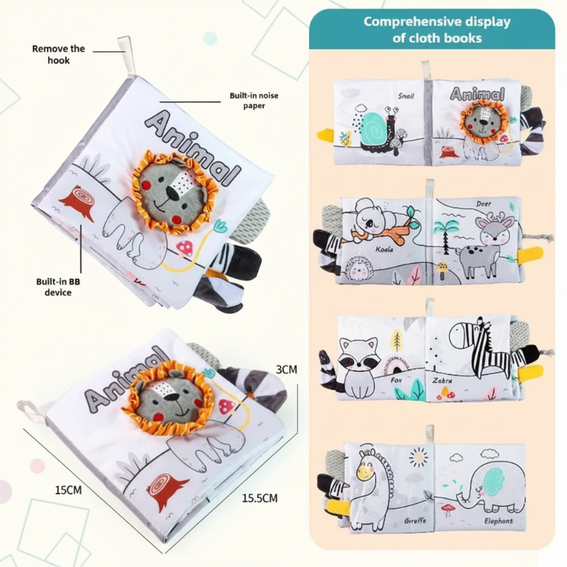 SoftTails – Fargerik og sensorisk – Baby-bok med haler
