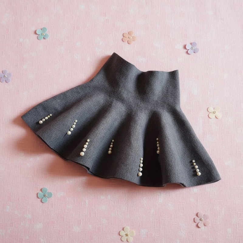 Girls Knitted Skirt – Komfort og stil – Barne skjørt