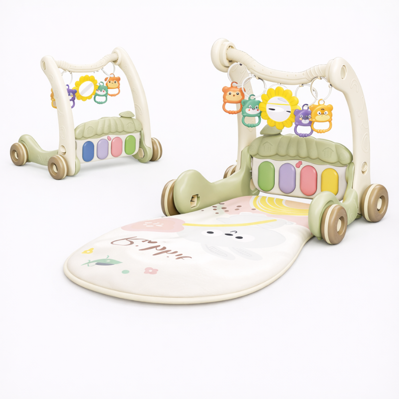 Step & Play – Interaktivt og trygt – 3-i-1 gåstol og babygym