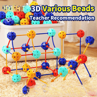 Thumbnail for Connect Beads™ - Fleksible PVC-perler - Geometriske 3D-byggeklosser