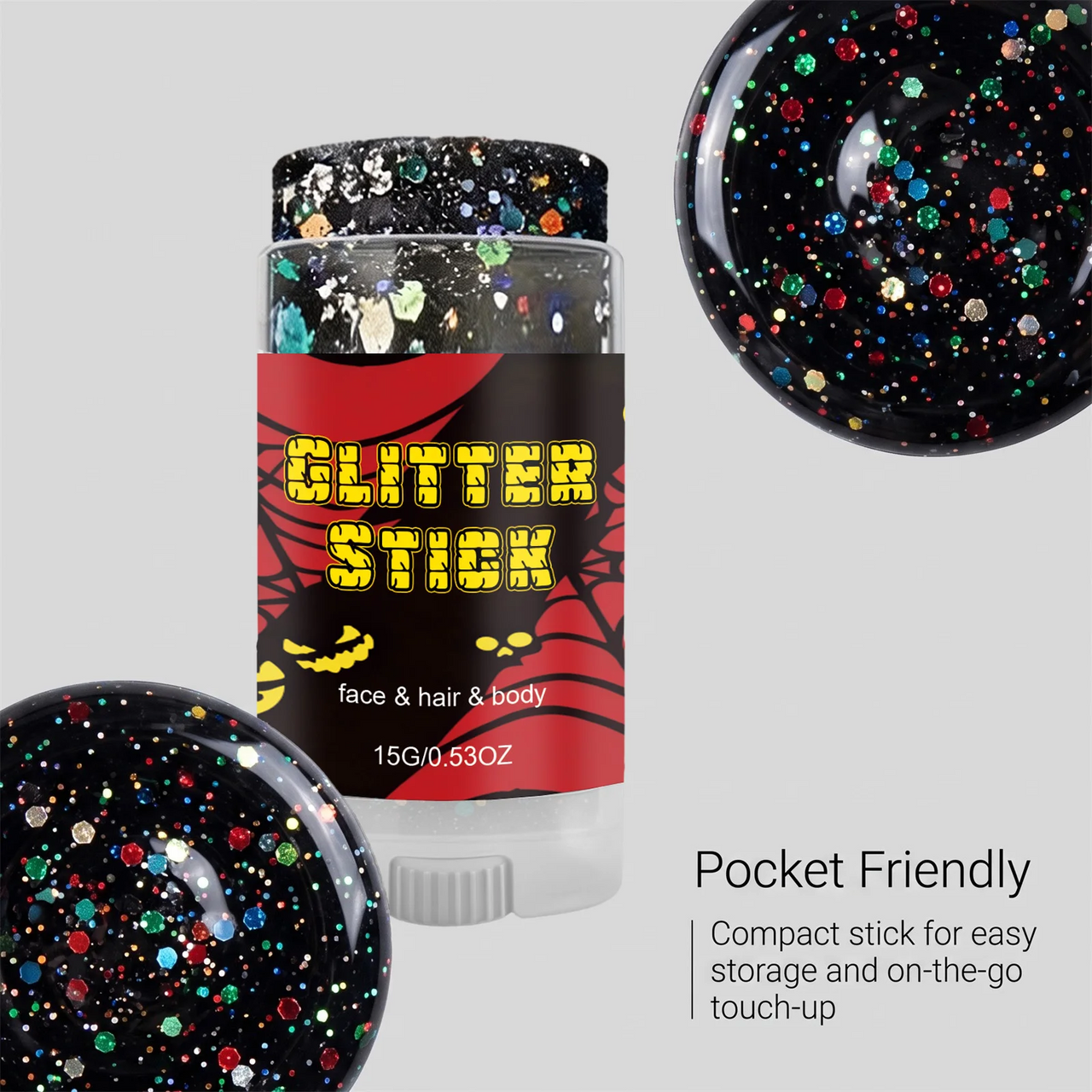 GlitterPop – Glitrende og festlig – Halloween-glitterstift til ansikt, hår og kropp