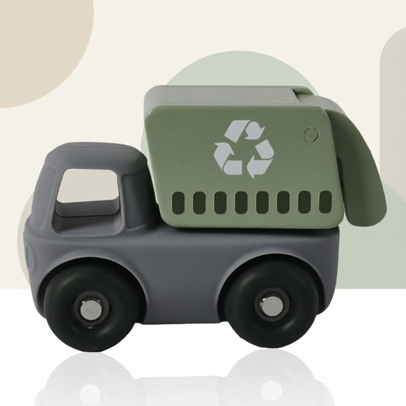 Montessori Silicone Toy Car – Sikker og tyggevennlig – Tygge- og leketøy i silikon i form av et kjøretøy