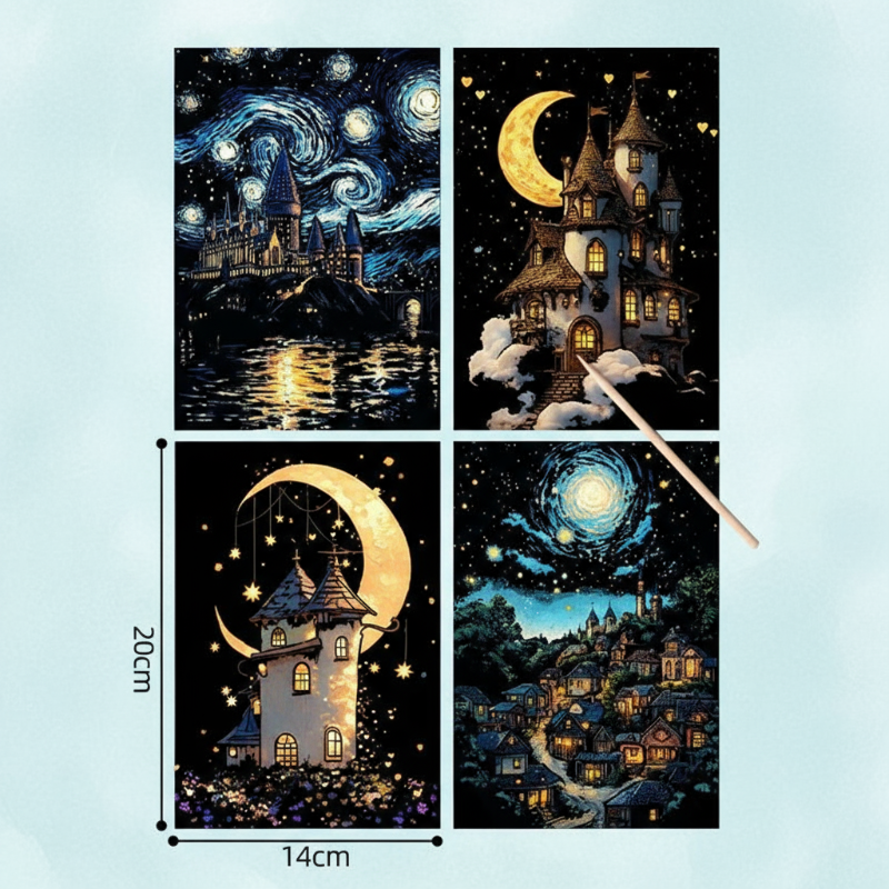 GlowArt – Glow-in-the-dark – Skrapeloddssett