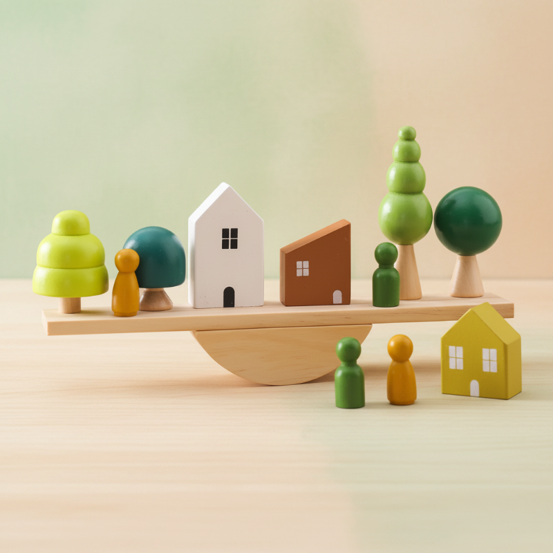 Wooden Forest Blocks – Kreativitet og utvikling – Sett med treklosser til å stable
