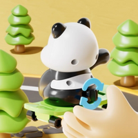 Thumbnail for PandaPlay – Morsomt  & Aktivt – Opptrekkbar panda-leke