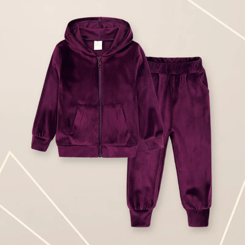 Kids Tales – Varm og behagelig – Velour-treningsdrakt for barn