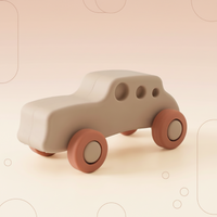 Thumbnail for Montessori Silicone Toy Car – Sikker og tyggevennlig – Tygge- og leketøy i silikon i form av et kjøretøy