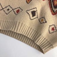 Thumbnail for LittleRetro – Varm og stilig – Strikket barnegenser med diamantmønster