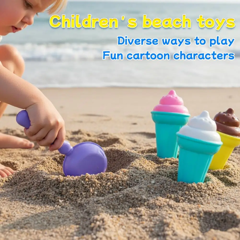 BeachFun – Sandlek & Kreativitet – Strand-is-skje-lekesett