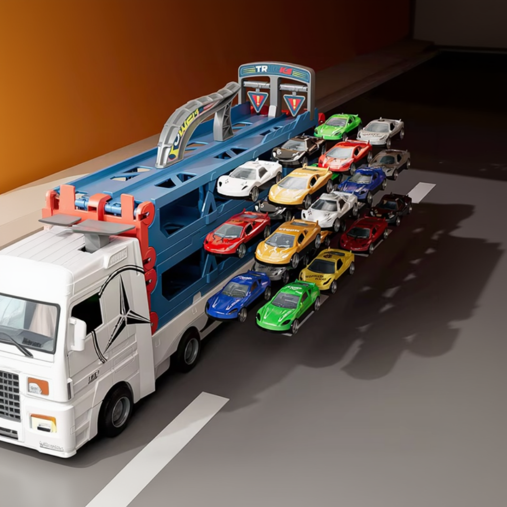 CarHauler – Lekent og eventyrlig – Biltransport-lekesett med racerbiler