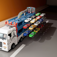 Thumbnail for CarHauler – Lekent og eventyrlig – Biltransport-lekesett med racerbiler
